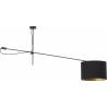 Viper black semi flush ceiling light with adjustable arm Nowodvorski
