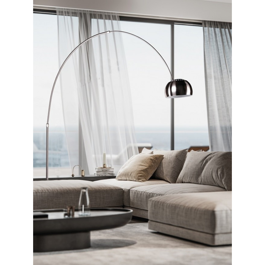 Cosmo black tall arched floor lamp Nowodvorski