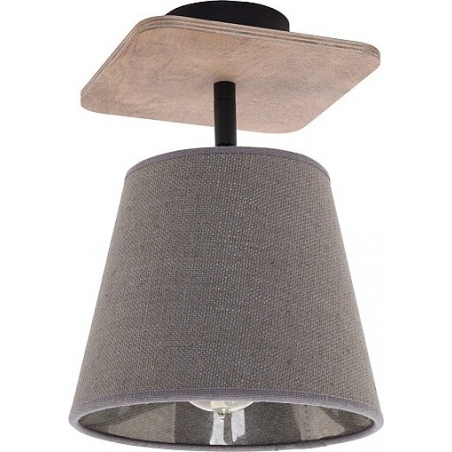Awinion grey wooden wall lamp with shade Nowodvorski