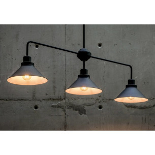 Stylowa Lampa sufitowa industrialna Craft 115 Czarna do salonu i kuchni. 2