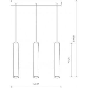 Lampa wiszące tuby na listwie Eye III mosiądz/czarny Nowodvorski 2