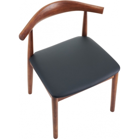 Krzesło drewniane designerskie Classy orzech/czarny Moos Home
