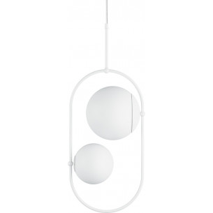 Designer Koban C 28 white glass balls pendant lamp Ummo