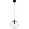 Tonda 25cm clear&amp;black designer glass globe pendant lamp Step Into Design