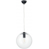 Tonda 30cm clear&amp;black designer glass globe pendant lamp Step Into Design