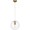 Tonda 25cm clear&amp;gold designer glass globe pendant lamp Step Into Design