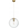 Tonda 30cm clear&amp;gold designer glass globe pendant lamp Step Into Design