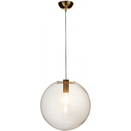 Lampa wisząca szklana kula designerska Tonda 40cm przezroczysto-złota Step Into Design