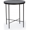Tre 43 marble&black round coffee table Nordifra