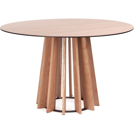 Tavle 120 natural oak round veneer dining table Nordifra