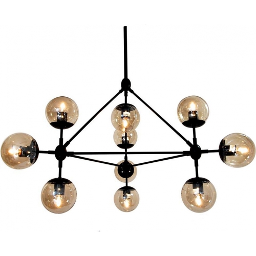 Astrifero 10 amber adjustable glass semi flush ceiling light Step Into Design