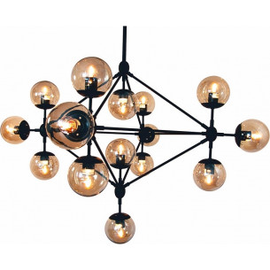 Astrifero 15 amber adjustable glass semi flush ceiling light Step Into Design