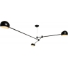 Astronomy III black semi flush ceiling light with adjustable armr Step Into Design