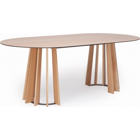 Tavle Oval 200x100 natural oak veneered oval dining table Nordifra