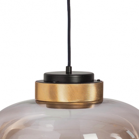 Designerska Lampa wisząca szklana Boom 35 LED Bursztynowa Step Into Design do salonu i sypialni.