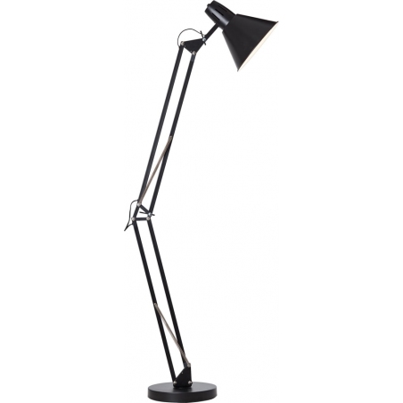 Winston black floor lamp with adjustable arm Brilliant
