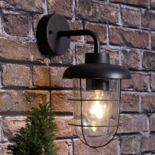 Carlisle rust outdoor wall lamp Brilliant