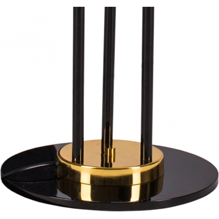Golden Pipe black floor lamp with 3 lights Step Into Design
