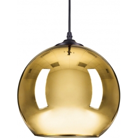 Designerska Lampa wisząca szklana kula Mirror Glow 30 Złota Step Into Design do salonu i sypialni.