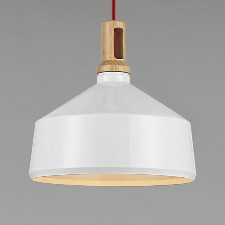 Stylowa Lampa wisząca skandynawska Nordic Woody 35 Biała Step Into Design do salonu i sypialni.