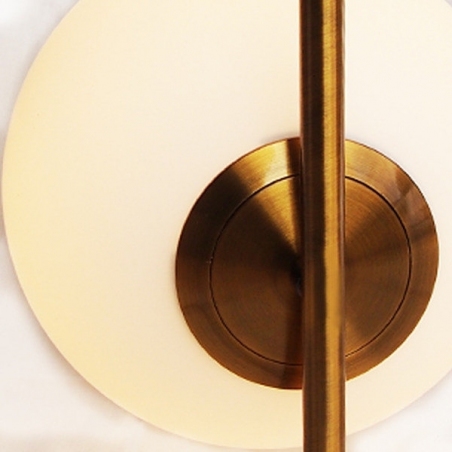Solaris white&amp;brass glass ball table lamp Step Into Design