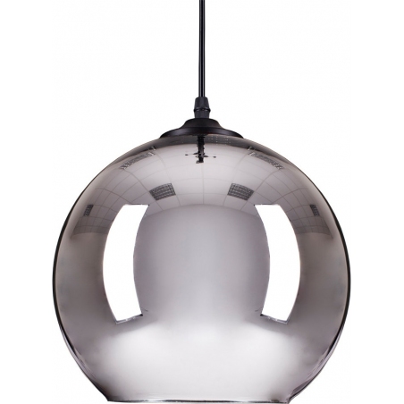 Designerska Lampa wisząca szklana kula Mirror Glow 25 Srebrna Step Into Design do salonu i sypialni.