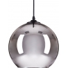 Designerska Lampa wisząca szklana kula Mirror Glow 25 Srebrna Step Into Design do salonu i sypialni.