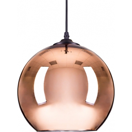 Designerska Lampa wisząca szklana miedziana kula Mirror Glow 25 Step Into Design do salonu i sypialni.