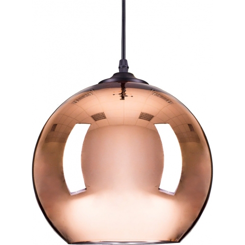 Designerska Lampa wisząca szklana kula Mirror Glow 30 Miedziana Step Into Design do salonu i sypialni.