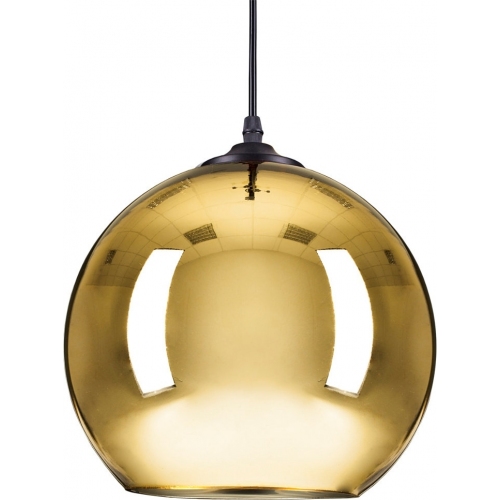 Designerska Lampa wisząca szklana kula Mirror Glow 40 Złota Step Into Design do salonu i sypialni.