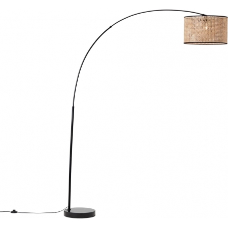 Wiley light wood&black floor lamp with shade  Brilliant