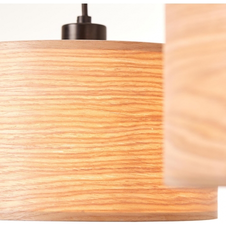 Lampa wisząca drewniana potrójna Romm 110 jasne drewno Brilliant