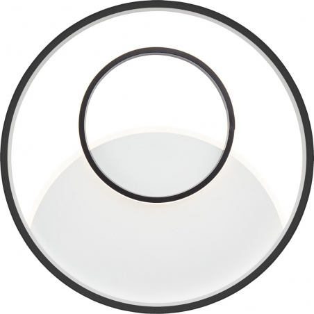Plafon nowoczesny okrągły Merapi 50 czarny/biały Brilliant