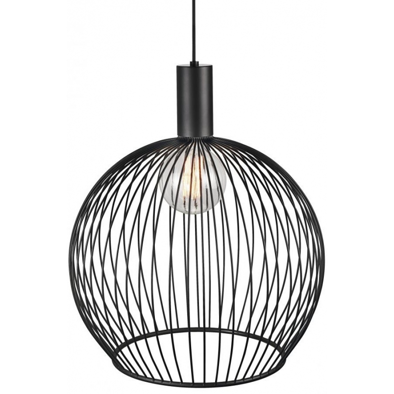 large black wire pendant light