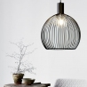 Designerska Lampa wisząca druciana Aver 50 Czarna DFTP do salonu i sypialni.