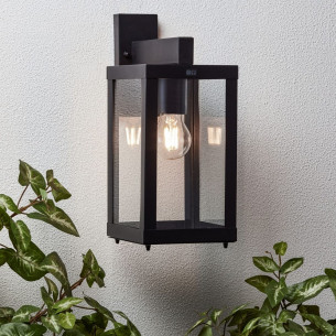 Gaia II black outdoor wall lamp Brilliant