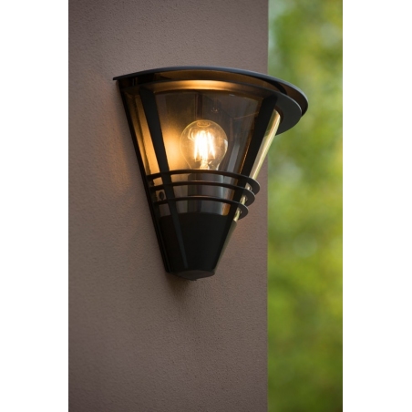 Livia black outdoor wall lamp Lucide