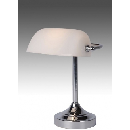 Banker white&chrome desk lamp Lucide
