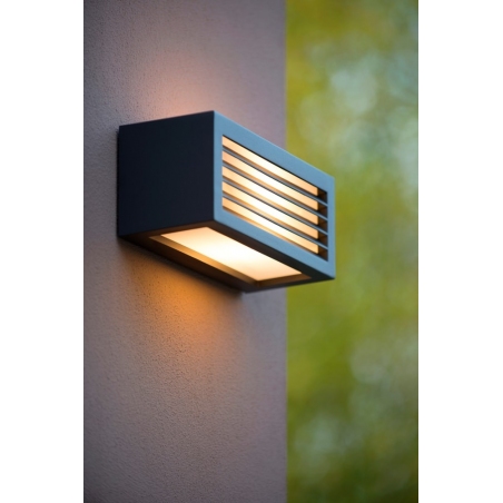 Dimo black outdoor wall lamp Lucide