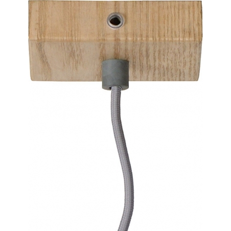 Designerska Lampa wisząca drewnopodobna Oris Wood 120 Brzoza Lucide do jadalni nad stół.