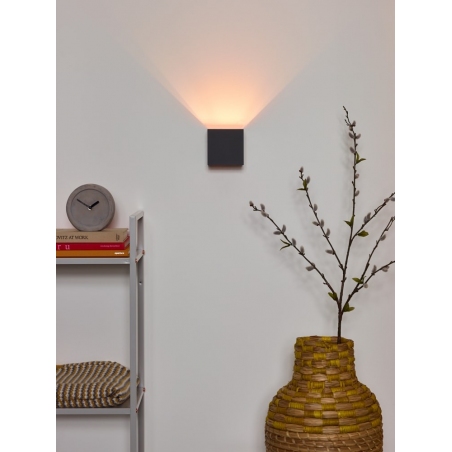 Xio Led grey square wall lamp Lucide