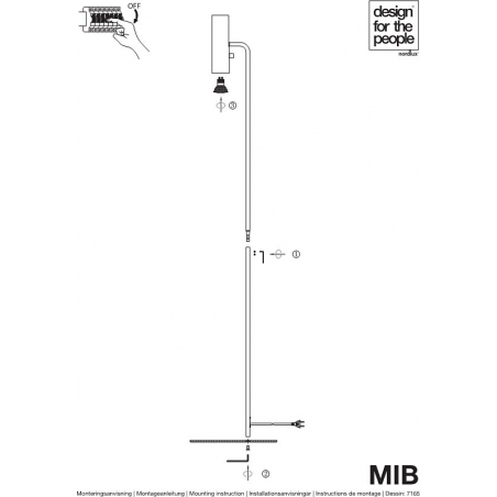 MIB 6 white floor lamp DFTP