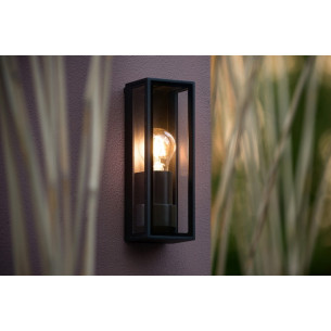 Dukan black outdoor wall lamp Lucide