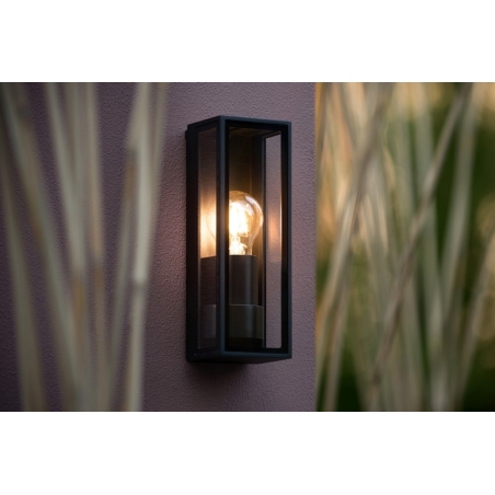 Dukan black outdoor wall lamp Lucide