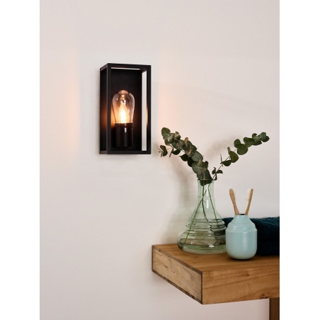 Carlyn black outdoor wall lamp Lucide