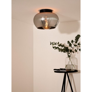 Judi 30 smoke grey glass ceiling lamp Lucide