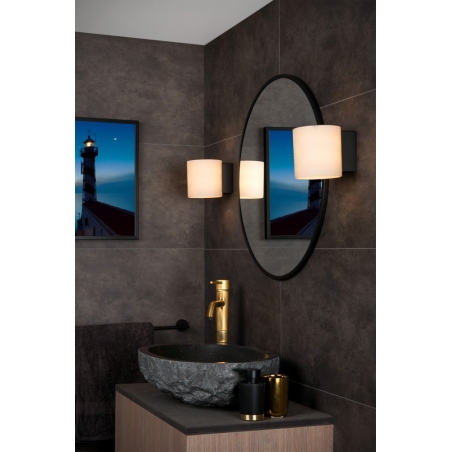 Jelte white&black bathroom wall lamp Lucide