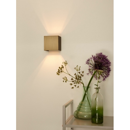 Xio Led brown square wall lamp Lucide