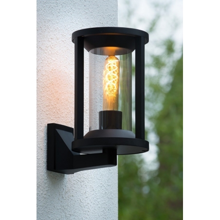 Cadix black outdoor wall lamp Lucide