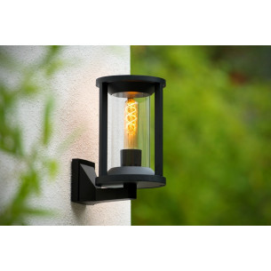 Cadix black outdoor wall lamp Lucide